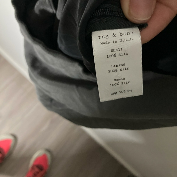 RAG & BONE 100%SILK GRAY SEMI- BACKLESS DRESS Size 2 - Picture 8 of 13